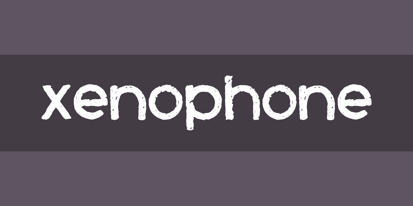 Пример шрифта Xenophone Regular